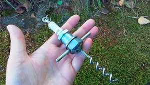 Sparkplug Corkscrew Keyrings