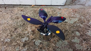 Purple Butterfly on Pot