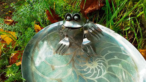 Frog on Ammonite Dish (SOLD)