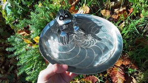 Frog on Ammonite Dish (SOLD)
