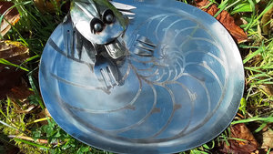 Frog on Ammonite Dish (SOLD)