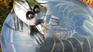 Frog on Ammonite Dish (SOLD)