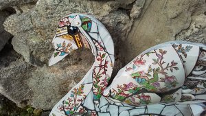 Large Chinese Garden Swan (added scene)