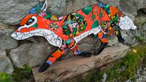 Large Floral Forest Fox (SOLD)