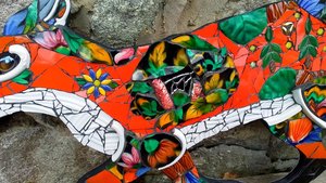 Large Floral Forest Fox (SOLD)