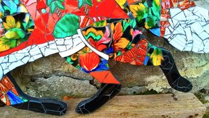 Large Floral Forest Fox (SOLD)