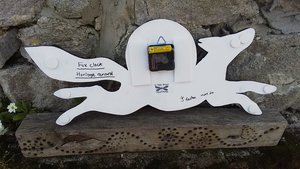 Medium Sunflower Fox Clock (yellow moon)
