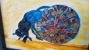 Dung Beetle (mixed media mosaic)