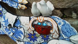 Large Summer Wedding Hare (with pair of doves)