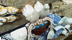 Large Summer Wedding Hare (with pair of doves)