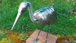 XL Heron (on wooden base) (SOLD)