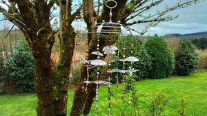 Large Dragonfly & Crystal Chandelier (statement mobile)
