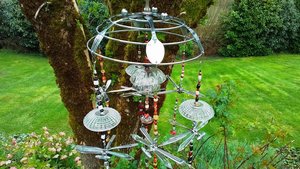 Large Dragonfly & Crystal Chandelier (statement mobile)