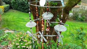 Large Dragonfly & Crystal Chandelier (statement mobile)