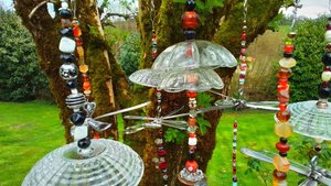 Large Dragonfly & Crystal Chandelier (statement mobile)