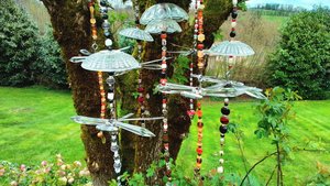 Large Dragonfly & Crystal Chandelier (statement mobile)