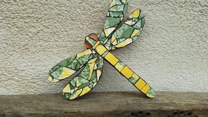 Green & Yellow Sunflower Dragonfly