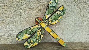 Green & Yellow Sunflower Dragonfly