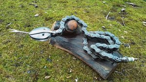 Serpent (on wood) (SOLD)