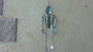 Hanging Skeleton Mobile (medium size) (SOLD)