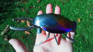 Stag Beetle (rainbow abdomen & wingcases) (MADE TO ORDER)
