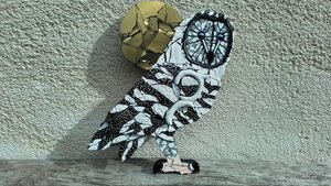 Large Hedwig Snowy Owl (golden moon)