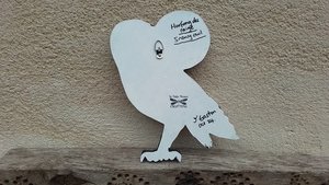 Large Hedwig Snowy Owl (golden moon)