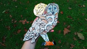 Large Barred Owl (golden moon)