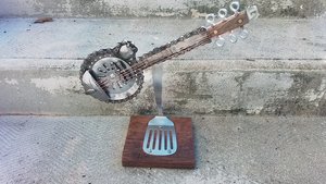 Large Guitar on stand (SOLD)