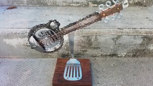 Large Guitar on stand (SOLD)