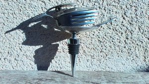 Large Metal Bird Wine Bottle Stopper