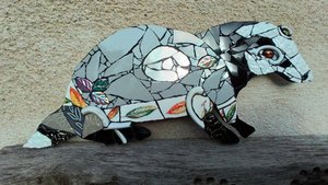 Medium Autumn Leaves Badger 