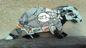 Medium Autumn Leaves Badger 