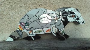 Medium Autumn Leaves Badger 