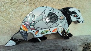 Medium Autumn Leaves Badger 
