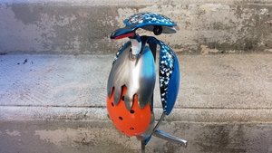 Painted Kingfisher on Stand (MADE TO ORDER)
