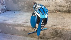 Painted Kingfisher on Stand (MADE TO ORDER)