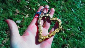 Love Heart Keyrings (gold) 