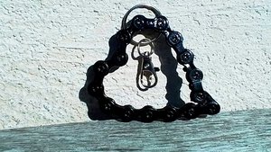 Love Heart Keyrings (black)