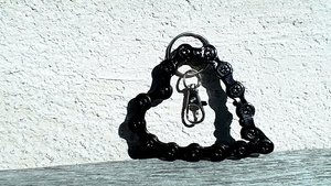 Love Heart Keyrings (black)