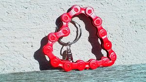 Love Heart Keyrings (red)