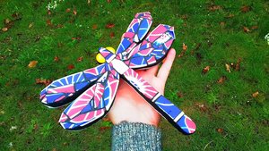 Pink & Blue Retro Dragonfly 