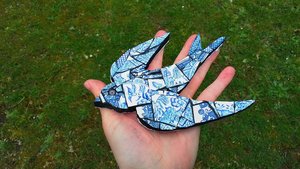 Mini (baby) Blue & White Swallow (left facing)