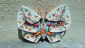 Yellow Butterflies & Wild Flowers Butterfly 