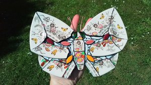 Yellow Butterflies & Wild Flowers Butterfly 