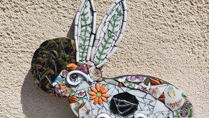 Medium Botanical Rabbit (golden moon)