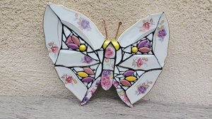 Pink & Purple Flowers Butterfly