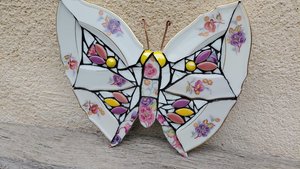Pink & Purple Flowers Butterfly