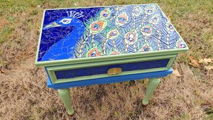 Peacock Bedside Table (with draw)