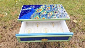 Peacock Bedside Table (with draw)